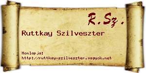 Ruttkay Szilveszter névjegykártya