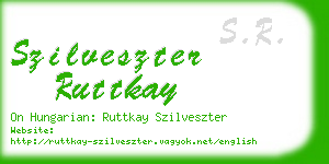 szilveszter ruttkay business card